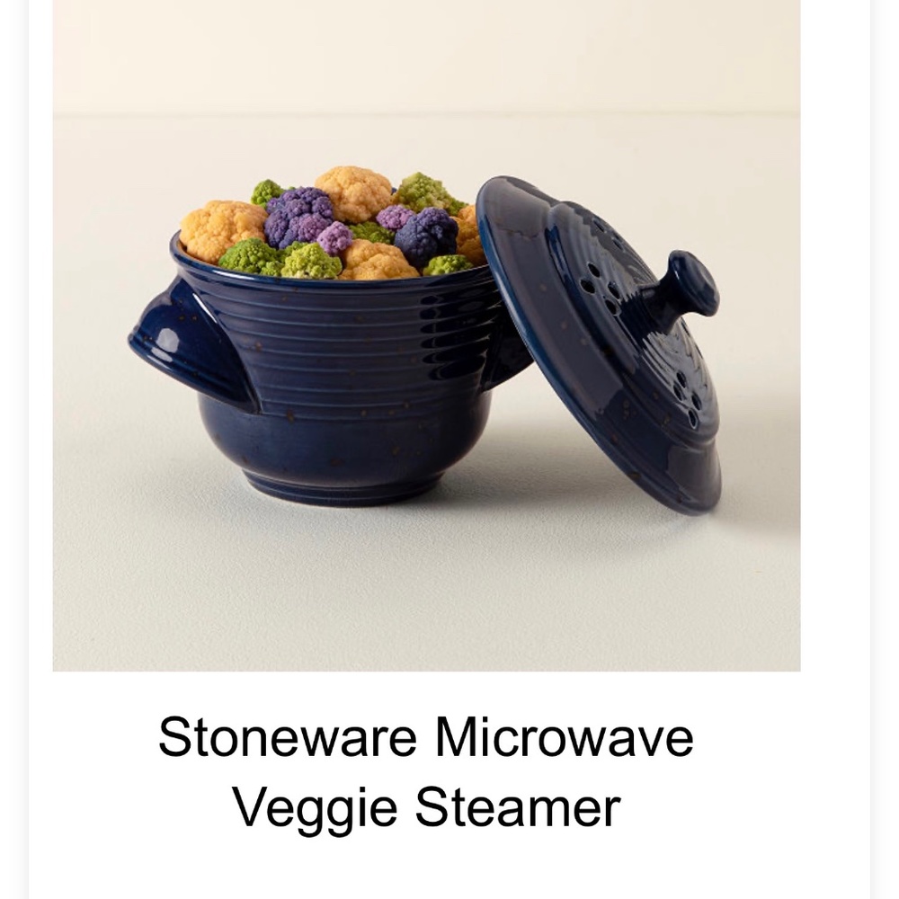 Stoneware Microwave Veggie Steamer
